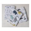Little Unicorn Mušelínová zavinovací plena 120x120cm 3ks Dino Friends
