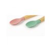 Citron Sada 2 bambusových lžiček, Zelená-Pudrově Růžová