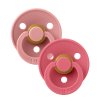 bibs colour 2pack pacifier dustypink coral shield 1