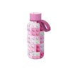Nerezová termoláhev Solid Kids s poutkem Pink Bricks 330 ml
