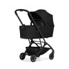 Joolz Aer2 Cot Front Side View Right With Sunhood Space Black