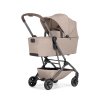 Joolz Aer2 Cot Front Side View Right With Sunhood Sandy Taupe