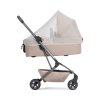 Sandy taupe Joolz Aer2 Mosquitonet With Cot Flat Side View Left