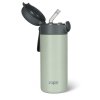 Zopa Termoska na tekutiny s brčkem a silikonovým držákem 350 ml Pistacio green