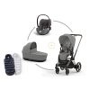 Cybex PRIAM set podvozek + korba + potah sezení + Cloud T Plus Mirage Grey + DÁREK FUSAK CYBEX Arctic ZDARMA