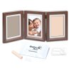 Dřevěný rámeček pro otisk My Baby Touch Double Brown - VÝPRODEJ DVOREČEK