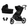 Cybex AVI SPIN BLACK Moon Black | black + korba Cot S + adaptéry