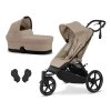 Cybex AVI SPIN BLACK Almond Beige | beige + korba Cot S + adaptéry