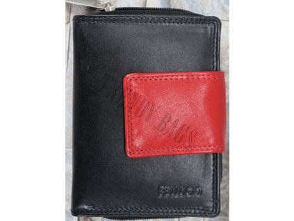 Dámská kožená peněženka Bellugio 147 černo červená