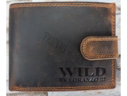 Pánská kožená peněženka Wild Loranzo - tmavě hnědá 7