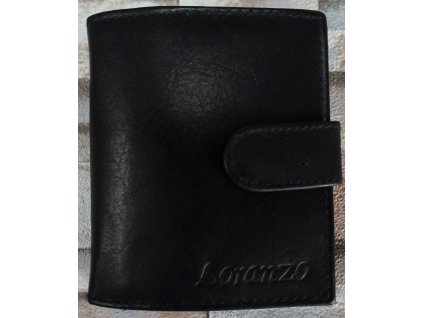 Kožená mini peněženka LORANZO 7 černá