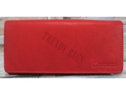 Dámská kožená peněženka LORANZO 242 červená 4 přehrádky