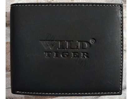 Pánská kožená peněženka Wild tiger 12 černá