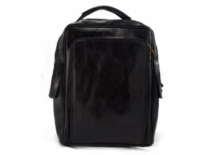 černý luxusní kožený batoh