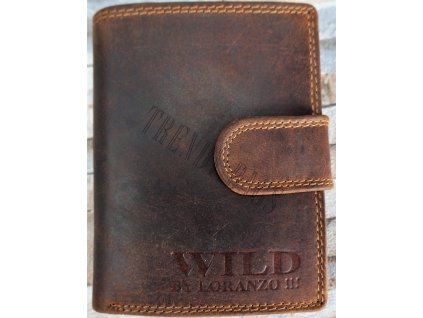 Pánská kožená peněženka Wild Loranzo - tmavě hnědá 8