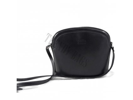 šedá kožená april crossbody kabelka