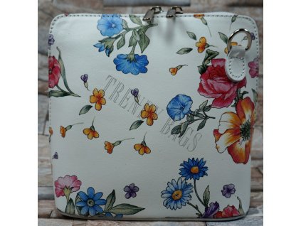 Kožená malá dámská crossbody kabelka Diva kytička 3