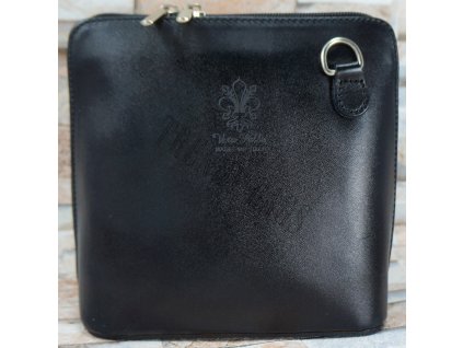 Kožená malá dámská crossbody kabelka Diva černá