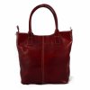 ITALSKÁ KOŽENÁ KABELKA MAXI XXXL červená