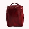 kožený městský batoh Velio  červený