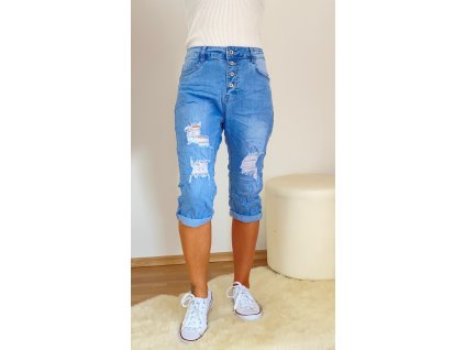 KRAŤASY SVĚTLE MODRÉ DELŠÍ F-70 (Velikost S)