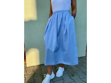 BAVLNĚNÁ DLOUHÁ SUKNĚ LILA