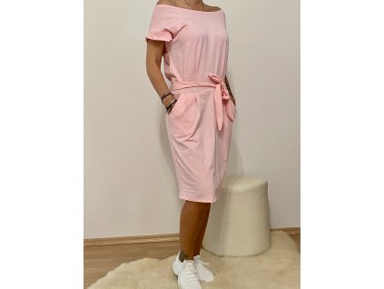 BASIC ŠATY NA ZAVAZOVÁNÍ RŮŽOVÉ