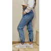 JEANS MODRÉ DLOUHÉ S GUMOU RE-28 (Velikost XS)