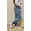 JEANS MODRÉ DLOUHÉ S GUMOU RE-28 (Velikost XS)