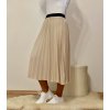 PLISOVANÁ BÉŽOVÁ SUKNĚ