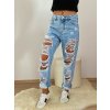 JEANS SVĚTLE MODRÉ "Boyfriend" RE - 81