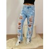 JEANS SVĚTLE MODRÉ "Boyfriend" RE - 81