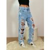 JEANS SVĚTLE MODRÉ "Boyfriend" RE - 81