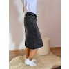 ČERNÁ KLASICKÁ JEANS SUKNĚ ME - 55 VĚTŠÍ VELIKOSTI