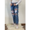 JEANS MODRÉ DLOUHÉ "Boyfriend" - ZB-59 (Velikost XS)