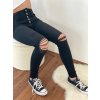 JEANS ČERNÉ DLOUHÉ RE-08-A (Velikost XS)
