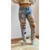 JEANS SVĚTLE MODRÉ "Boyfriend" RE-38-A (Velikost XS)