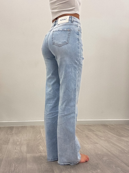 džíny rovné světle modré1 2