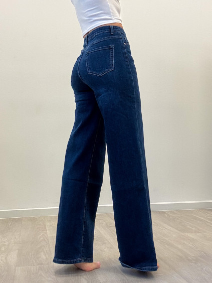 Tmavě modré široké džíny M.SARA