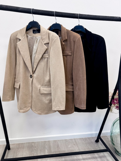 Velurové sako barvy