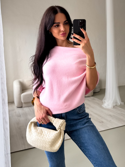 svetr světle růžový1 2