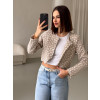 elegantní kabátek bomber do pasu béžový3 2