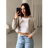 elegantní kabátek bomber do pasu béžový4 2
