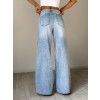 široké džíny M.SARA hladké světle modré5 2