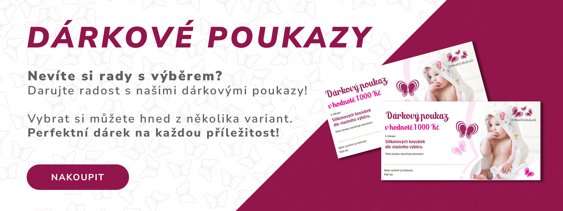 dárkové poukazy