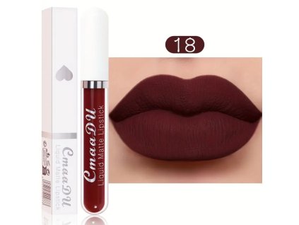 CmaaDu Matte Lip Gloss Lipstick, dlouhotrvající voděodolný, nelepivý tvar šálku, neblednoucí, hydratační, přírodní zdraví, červený odstín, všechny typy pleti