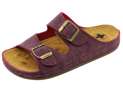 Dámské pantofle MEDI LINE, model S182.002 bordo