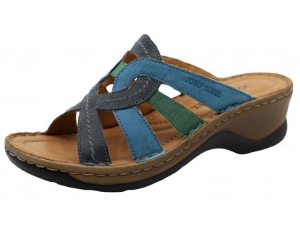 Dámské pantofle JOSEF SEIBEL, model 56366 95 507 Catalonia 01 dunkelblau-multi