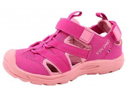 Dětské letní sandále, sandálky VIKING, model 3-53610-998 ADVENTURE pink/light pink