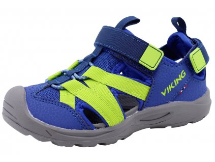 Dětské letní sandále, sandálky VIKING, model 3-53610-2368 ADVENTURE cobolt/acid green